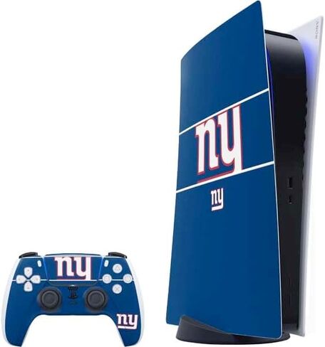 Skinit Decal Gaming Skin Compatible with PS5 Bundle - Officially Licensed NFL New York Giants Design in Saudi Arabia
