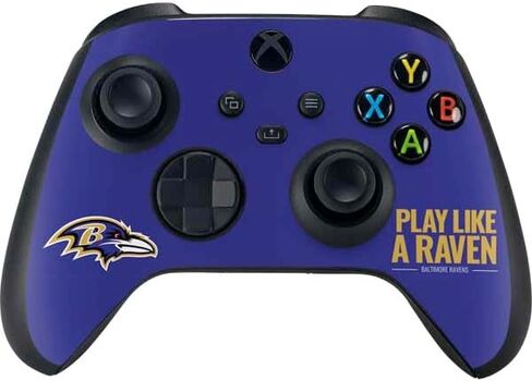 Skinit Decal Gaming Skin Compatible with Xbox Series X Controller - Officially Licensed NFL Baltimore Ravens Team Jersey Design in Saudi Arabia