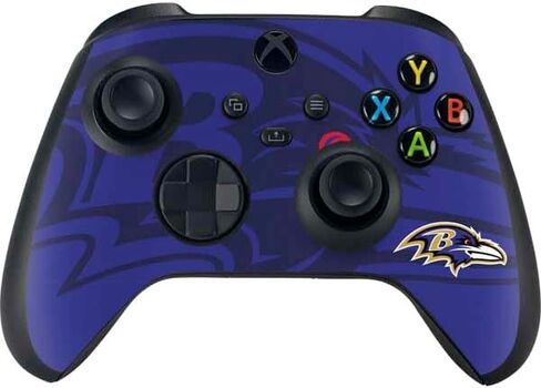 Skinit Decal Gaming Skin Compatible with Xbox Series X Controller - Officially Licensed NFL Baltimore Ravens Team Jersey Design in Saudi Arabia