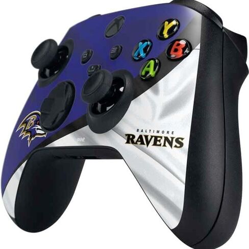 Skinit Decal Gaming Skin Compatible with Xbox Series X Controller - Officially Licensed NFL Baltimore Ravens Team Jersey Design in Saudi Arabia
