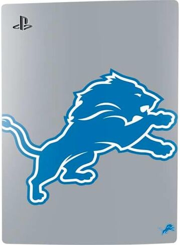 ألعاب Skinit Scenit ألعاب الجلد متوافقة مع حزمة PS5 - NFL Detroit Lions بالأبيض والأسود. in Kuwait