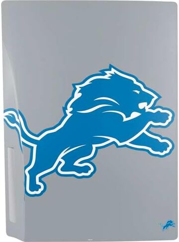 ألعاب Skinit Scenit ألعاب الجلد متوافقة مع حزمة PS5 - NFL Detroit Lions بالأبيض والأسود. in Kuwait