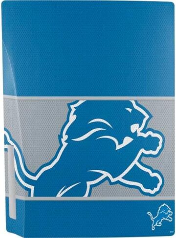 ألعاب Skinit Scenit ألعاب الجلد متوافقة مع حزمة PS5 - NFL Detroit Lions بالأبيض والأسود. in Kuwait