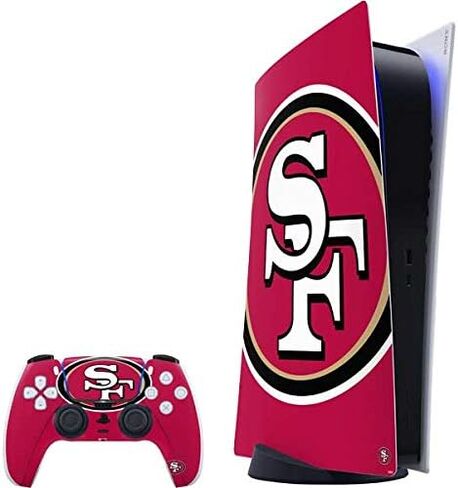 Skinit Skinit Gaming Gaming Skin متوافق مع حزمة PS5 Digital Edition - NFL San Francisco 49ers تصميم شعار كبير in Kuwait