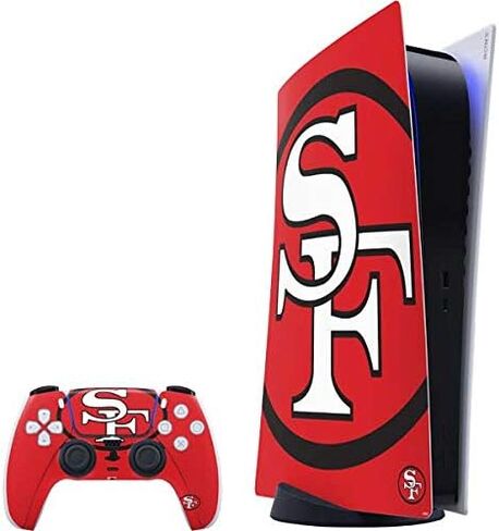 Skinit Skinit Gaming Gaming Skin متوافق مع حزمة PS5 Digital Edition - NFL San Francisco 49ers تصميم شعار كبير in Kuwait
