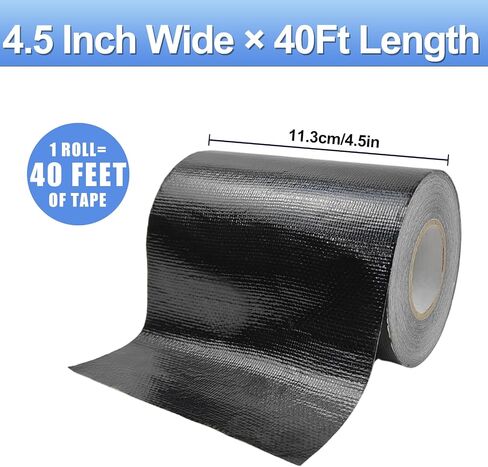 4.5Inch × 40FT RV Awning Repair Tape with Scissors, Outdoor Heavy Duty Repair Tape for Tarp, Tent, Boat Cover, Canvas, Sail Tape, Waterproof, UVproof and Heat-Resistant Tear Repair Pctch Kit in Saudi Arabia