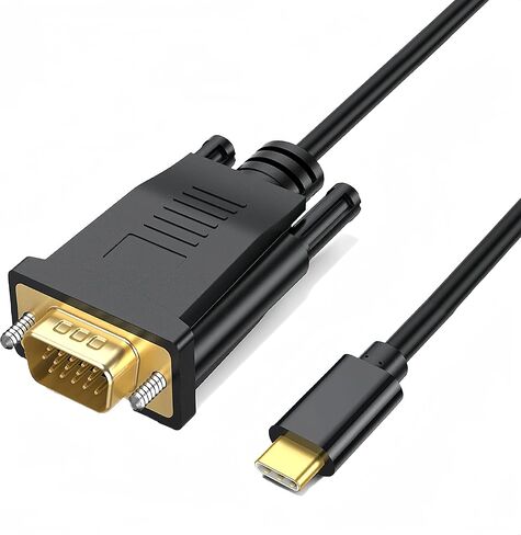 USB-C إلى محول VGA محول 6.6 قدم ، محول التوصيل والتشغيل من نوع C إلى VGA (15 دبوس) مع قدرة منسوجة المعادن ومكافحة التداخل ، جهاز العرض ، HDTV ، الكمبيوتر in Saudi Arabia
