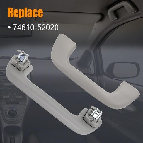 74610-52020 Rear Roof Pull Grab Handle Fit for Toyota Yaris Corolla Vios Rav4 Grab Rail Handle Rear Handrail with Hook,Gray in Saudi Arabia