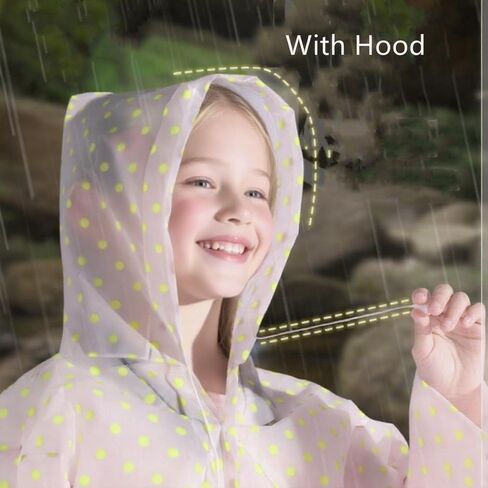 2Pack EVA Waterproof Poncho,Lightweight Kids Unisex Raincoat in Kuwait
