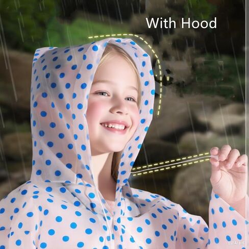 2Pack EVA Waterproof Poncho,Lightweight Kids Unisex Raincoat in Kuwait
