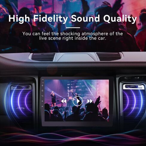 10.1 Inch Carplay Screen for Car,with Apple CarPlay and Android Auto,HD Touch Screen Car Stereo with Mirror Link, Bluetooth 5.0, Backup Camera, AUX,FM Transmitter Suitable for Most Vehicles in Saudi Arabia