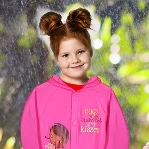 Disney Girls' Doc McStuffins Stuffy Dragon Waterproof Hooded Rain Slicker in Saudi Arabia