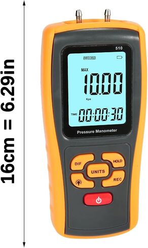Small Differential Pressure Gauges High Resolution LCD Display HVAC Pressure Meter Device For Precise Airflows Testing in Saudi Arabia