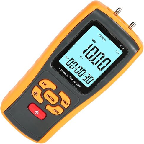 Small Differential Pressure Gauges High Resolution LCD Display HVAC Pressure Meter Device For Precise Airflows Testing in Saudi Arabia
