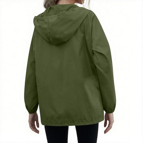 Rain Jacket Women Water Proof Windbreaker Jackets with Hood Outdoor Breathable Raincoat Travel Hiking Zip Up Hoodie in Saudi Arabia