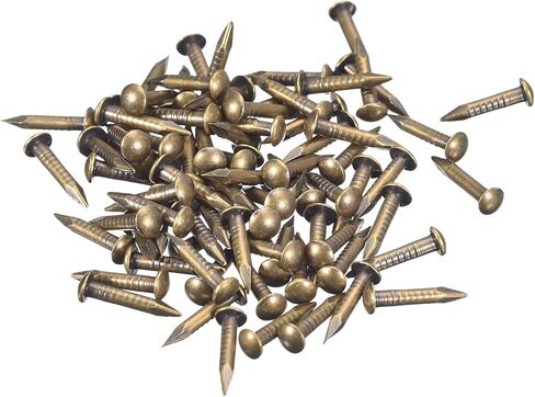 Uxcell 70pcs صغيرة الأظافر الصغيرة 1.2x15mm (DXL) الأظافر النحاسية الصغيرة أجهزة جولة رأس النحاس للمشاريع الخشبية DIN in Saudi Arabia
