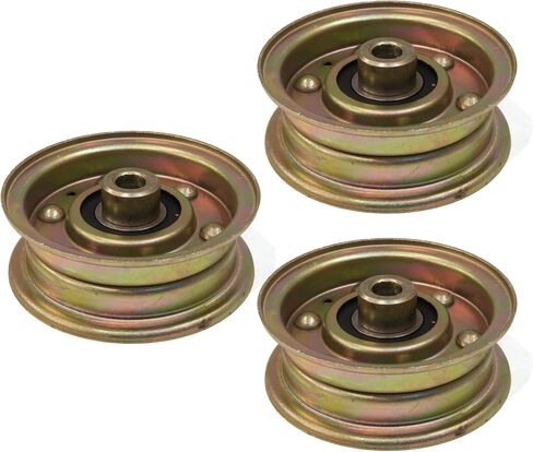 The ROP Shop (Pack of 3) Flat Idler Pulleys for Exmark 1-303076, 1303076, 1-323285, 1323285 in Saudi Arabia