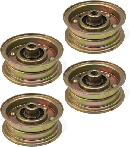 The ROP Shop (Pack of 4) Flat Idler Pulleys for Exmark 1-303076, 1303076, 1-323285, 1323285 in Saudi Arabia