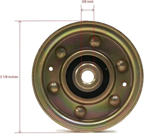 The ROP Shop (Pack of 4) Flat Idler Pulleys for Exmark 1-303076, 1303076, 1-323285, 1323285 in Saudi Arabia
