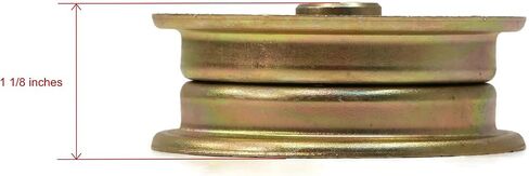 The ROP Shop (Pack of 4) Flat Idler Pulleys for Exmark 1-303076, 1303076, 1-323285, 1323285 in Saudi Arabia