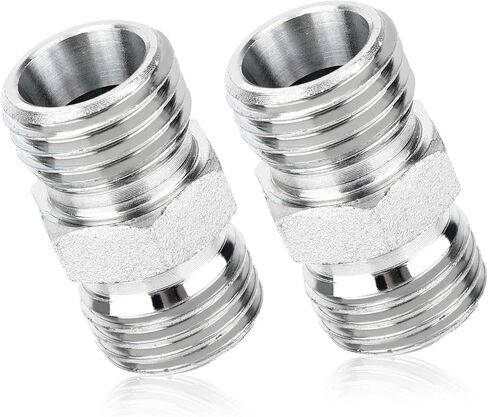 2pcs M14 to M14 Carbon Steel Fittings Adapters, Hydraulic Hose Pipe Thread Connector for Mini Excavator Compatible with AGT, FF Industries and More in Saudi Arabia