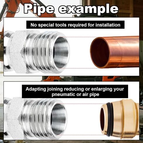 2pcs M14 to M14 Carbon Steel Fittings Adapters, Hydraulic Hose Pipe Thread Connector for Mini Excavator Compatible with AGT, FF Industries and More in Saudi Arabia