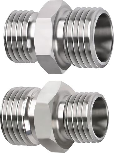 115757 Excavator Hydraulic Hose Pipe Thread Connector Compatible with Mini Excavator(For Most Hydraulic Thumbs, Screw Attachments And Hydraulic Tilt Buckets) - 2Pcs in Saudi Arabia