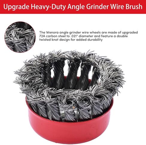 12 Pack Wire Wheel for Angle Grinder Set,4-1/2" Angle Grinder Wire Wheel & Wire Brush for Grinder - 5/8"-11 Arbor - Heavy Duty Wire Wheel for Rust Removal, Polishing - Durable Grinder Wire Wheel Combo in Kuwait
