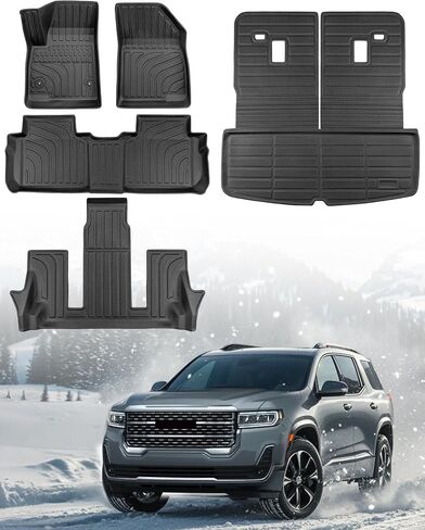 Custom Fit 4 Pcs Floor Mats for Dodge Durango 2011-2015 - All-Weather Rubber Mats & Liners, Heavy Duty Car Interior Protection for SUV, Weather-Resistant & Easy to Clean in Saudi Arabia
