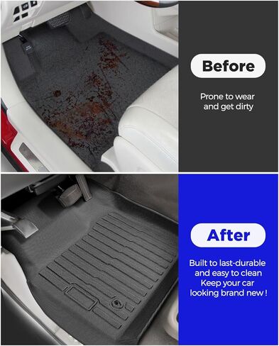 Custom Fit 4 Pcs Floor Mats for Dodge Durango 2011-2015 - All-Weather Rubber Mats & Liners, Heavy Duty Car Interior Protection for SUV, Weather-Resistant & Easy to Clean in Kuwait