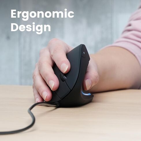 Perixx Perimice-513C Mouse USB-C الماوس السلكي ، 6 أزرار ، 1000/1600 نقطة في البوصة ، كابل يميني ، 5.9 قدم ، أسود in Kuwait