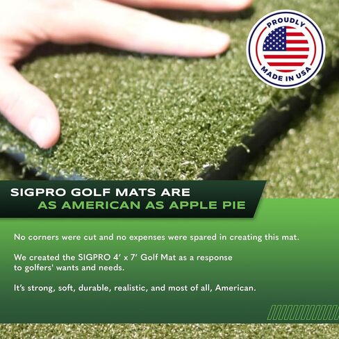 SIGPRO SOFTY GOLF MAT - جودة متميزة ودائمة - لممارسة الجولف الداخلية الواقعية - مصنوعة في الولايات المتحدة الأمريكية in Kuwait