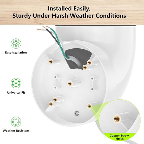 Eave Mount with Power Cable for Ring Floodlight Cam Wired Plus/Pro, Google Nest Cam,Blink,WYZE Floodlight Cam V2 with 20ft Charging Cable Adapter, No Junction Box Need-(2in1 Plug in Mount&Cord Set) in Saudi Arabia