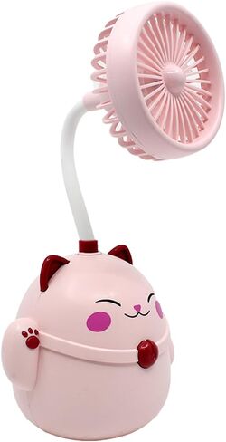 Cute Animal Table Top Yellow Fan USB-C, Fun Office Desk Accessories, Desk Fans Small Quiet Electric Plug In, Small Plug In Fan, Table Fans, Cubical Accessories for Work (Green) in Saudi Arabia