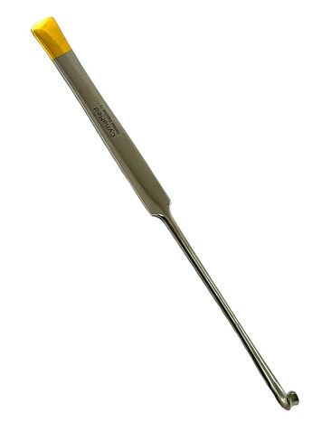 Premium 8" (20cm) Snook Hook with Gold Tips - Animal Ovaries and Uterus Removal - Veterinary Spay Instruments - German Stainless Steel (1) in Kuwait