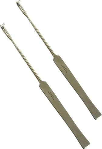 8in snook snook hook مع مقبض مسطح - النهاية السلس - أجهزة التعريف البيطرية - الفولاذ المقاوم للصدأ الألماني (3) in Kuwait
