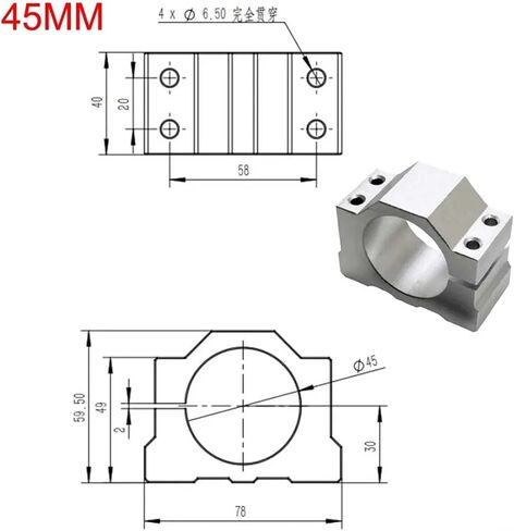 1pcs Aperture 40mm/42mm/45mm/48mm/52mm/65mm Mounting Bracket Spindle Clamp(Hole 48mm) in Saudi Arabia