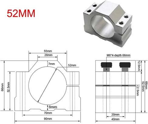 1pcs Aperture 40mm/42mm/45mm/48mm/52mm/65mm Mounting Bracket Spindle Clamp(Hole 48mm) in Saudi Arabia