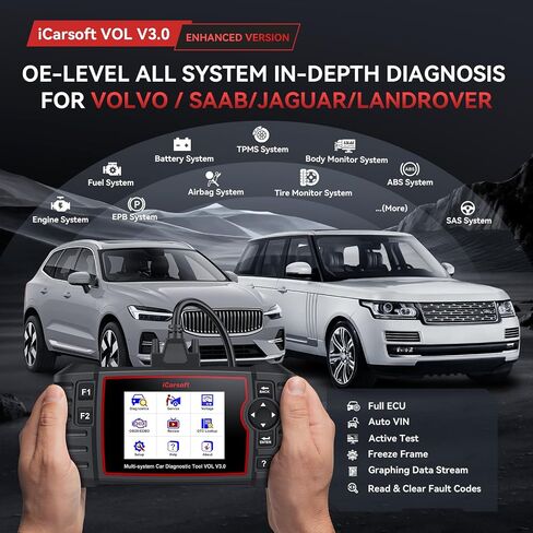 ICARSOFT Professional Multi-System Auto Diagnostic Tool LR V2.0 متوافقة مع تحديث RESET OIL LANDROVER/JAGUAR ABS SRS لـ LR II in Kuwait