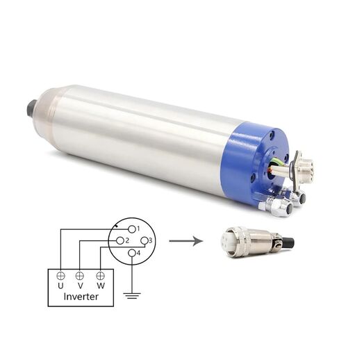 0.8KW ER11 محرك المغزل المبرد بالمياه المعدنية 400Hz رقم القطب = 2 in Kuwait