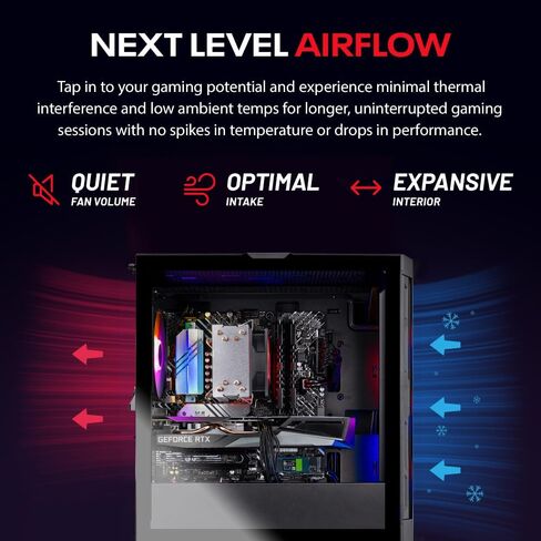 Skytech Gaming Azure 3 Desktop PC ، Ryzen 7 9700x 3.8 GHz (5.5GHz Turbo) ، NVIDIA RTX 5060 TI 16GB ، 1TB NVME SSD ، 32GB DDR5 RAM 5200 RGB ، 850W GOLD ATX 3 PSU ، 360 MEL AGB AIO ، WI-FI in Kuwait
