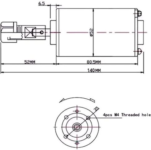 200 واط مغزل هواء تبريد 0.2 كيلو وات المغزل DC CNC CNC ER16-8MM (قوس ER16 8MM) in Kuwait