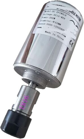 200w Spindle Motor air Cooling 0.2KW Spindle DC Motor CNC ER16-8MM(ER16 8MM Bracket) in Saudi Arabia