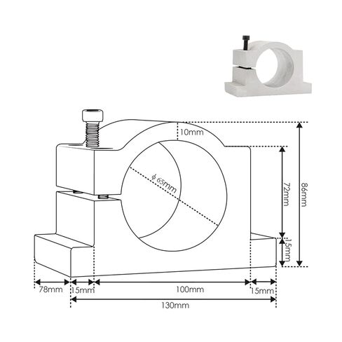 800W ER11 محرك مغزل مبرد هواء 65 مم 4 محرك محمول و 1.5 كيلو وات QL VFD العاكس وقوس 65 ملم in Kuwait