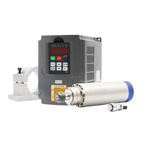 220 فولت 2.2 كيلو واط ER20 محرك مغزل مبرد بالهواء 80 مم مبرد الهواء 4 محامل و 2.2 كيلو وات VFD عاكس وفئة الألمنيوم 80 مم (محمل كرة الصلب ، 380 فولت) in Kuwait