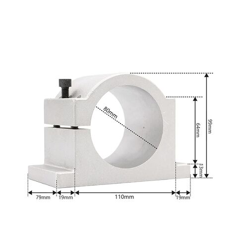 220 فولت 2.2 كيلو واط ER20 محرك مغزل مبرد بالهواء 80 مم مبرد الهواء 4 محامل و 2.2 كيلو وات VFD عاكس وفئة الألمنيوم 80 مم (محمل كرة الصلب ، 380 فولت) in Kuwait