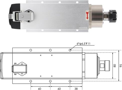 220V/380V 3.5KW 4 محمل محرك مغزل من CNC محرك مغزل ER25 محامل كرة الدوران وعاكس 4 كيلو وات (380 فولت) in Saudi Arabia