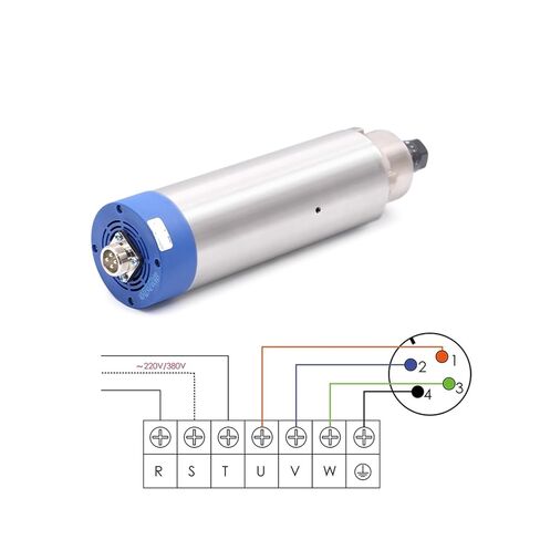 1.5kw ER16 D65 محرك مغزل مطول بالهواء 65x258mm 220v/380v 4pcs محمل الكرة (110 فولت) in Kuwait