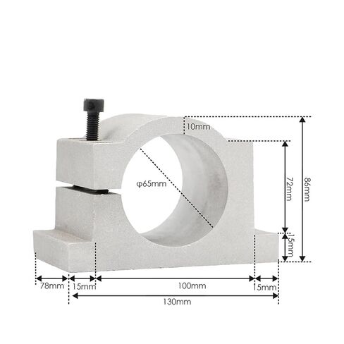 1.5kw ER11 محرك مغزل مبرد بالهواء ، 4 محامل كروية 1.5 كيلو وات QL العاكس VFD ، 65 ملم قوس الألومنيوم in Kuwait