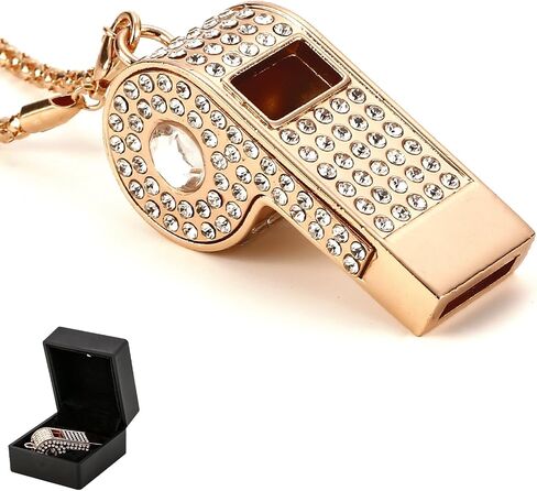 Whistle,Rhinestone Sports Whistle with Keychain for Coach/Referee/Training/Lifeguard/Teachers(Gold) in Saudi Arabia